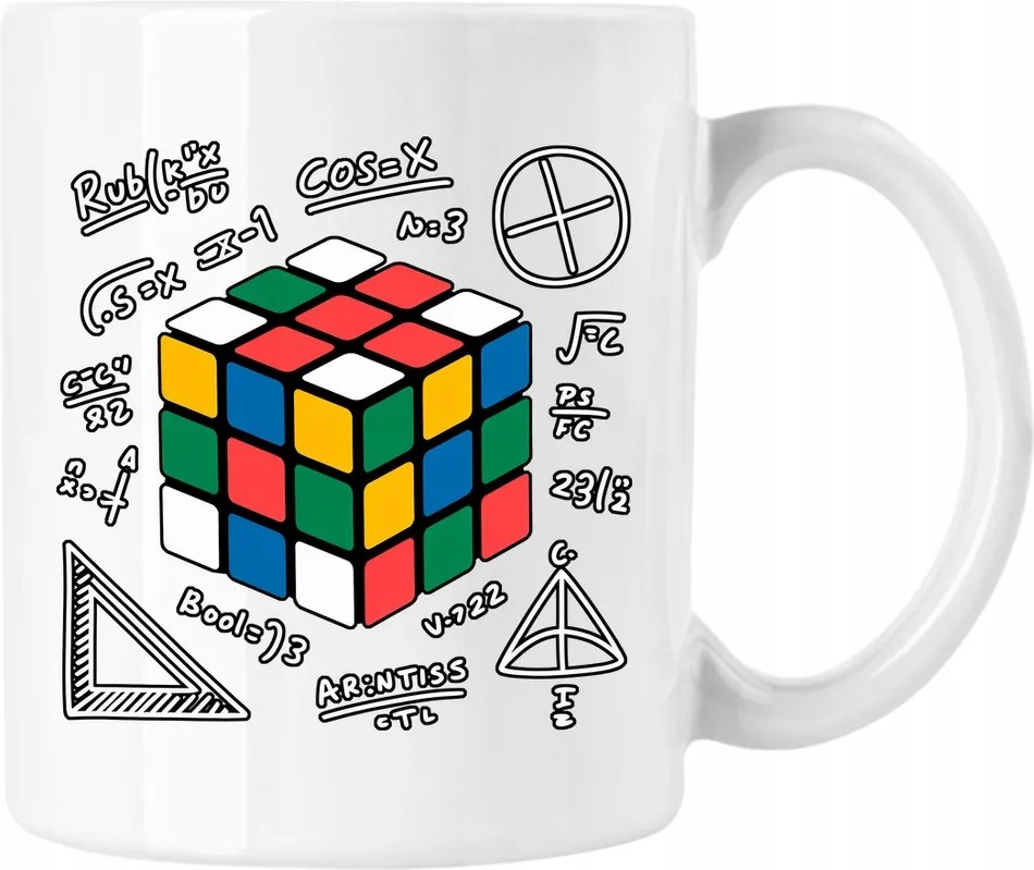 Bögre kocka logika matematika 1 Fehér 330ml