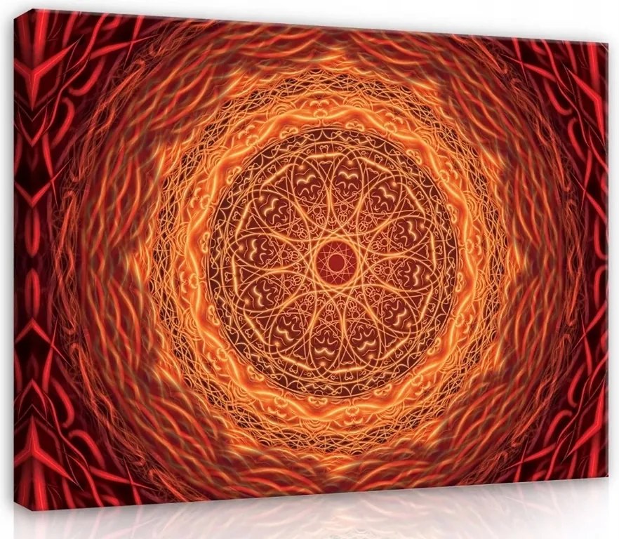 Vászonkép 80x60 Mandala energia minta ragyogás láng meditáció harmónia kozmosz