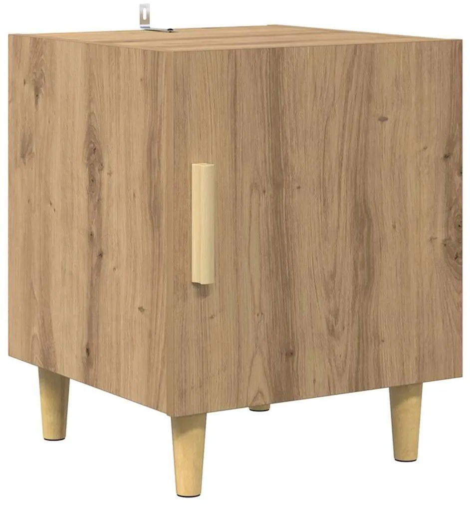 vidaXL Éjjeliszekrény 2 pcs Artisan tölgy 40 x 40 x 50 cm Faanyag