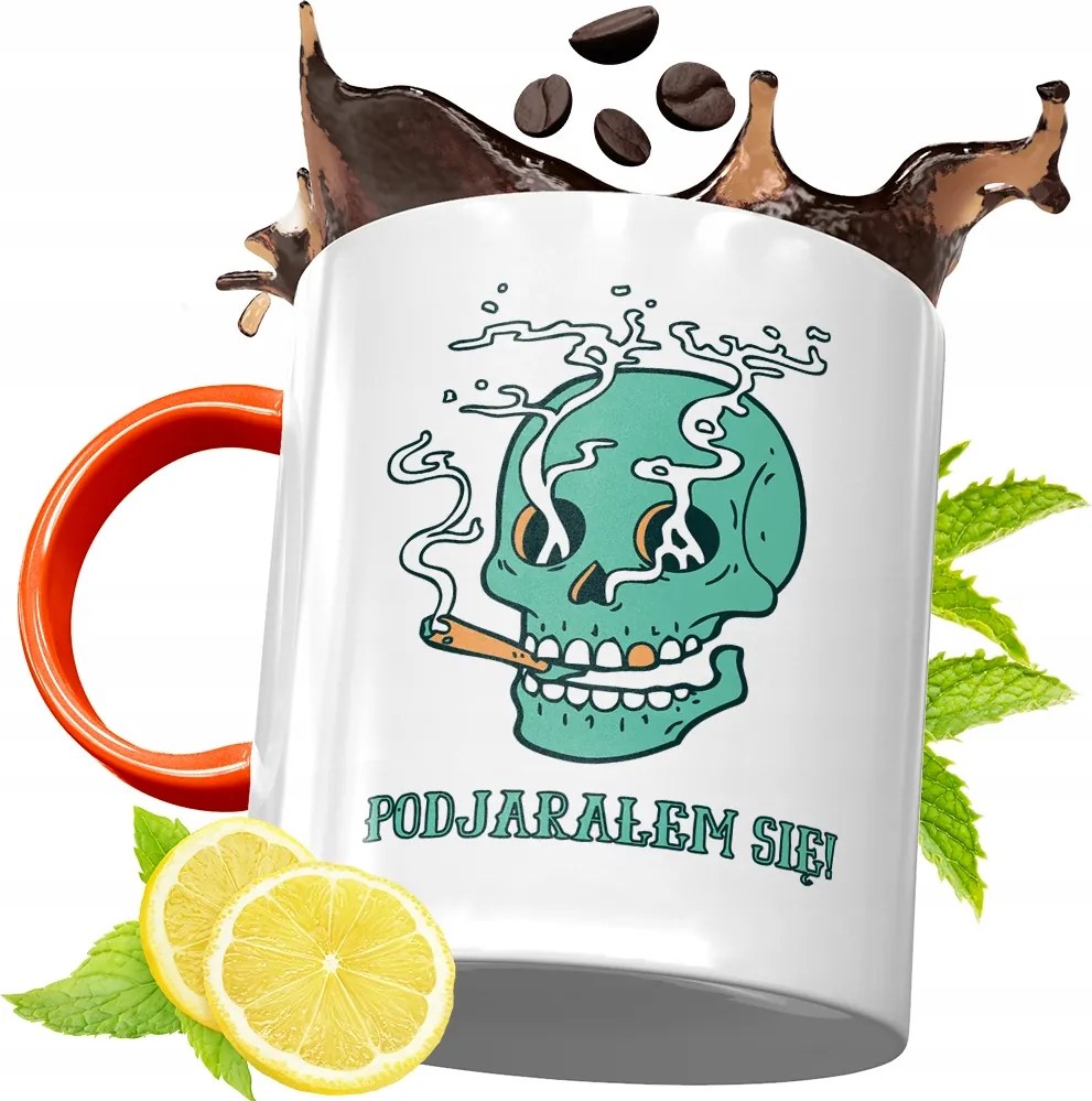 Narancssárga Bögre Dohányosoknak Ajándék fényképes nyomattal