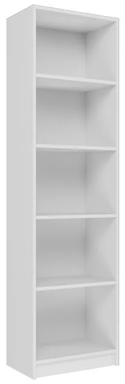 Aldabra R50 polcos szekrény, könyvtartó, 50x181x30 cm, fehér