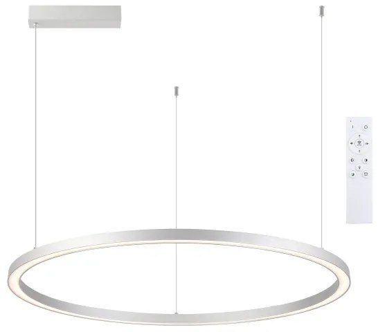 Brilagi - LED fényerőszabályozható kábeles csillár PORTOFINO LED/98W/230V ezüstszínű + távirányító