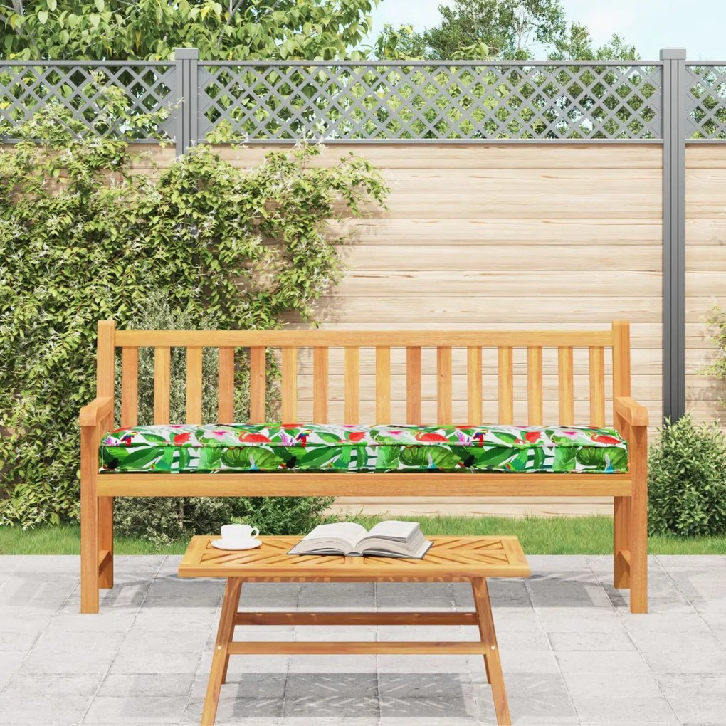 Pallet párnák padra 2 db Trópusi dzsungel 200x40x8 cm Oxford szövet