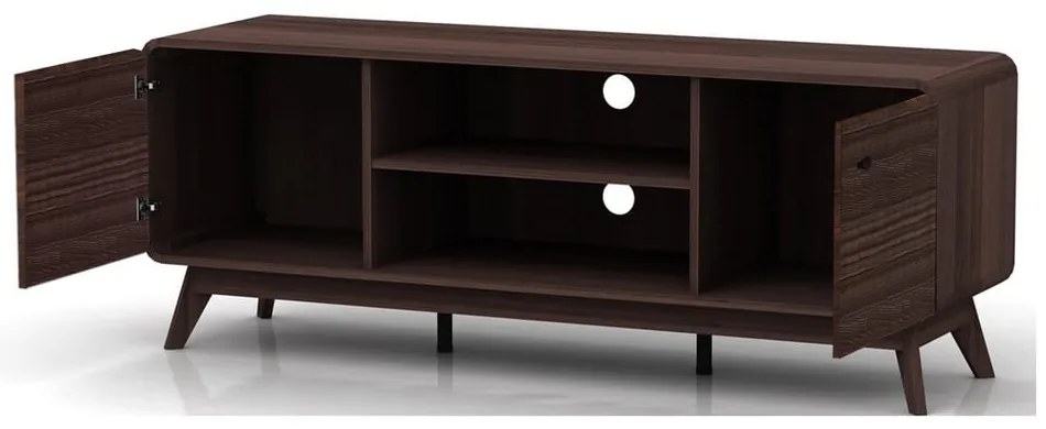 Barna TV-állvány diófa dekorral 140x53 cm Caitlin – Støraa