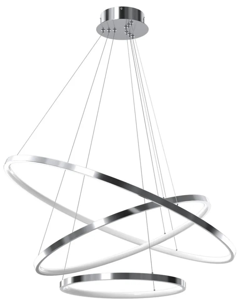 LED Csillár zsinóron ROTONDA LED/93W/230V matt króm