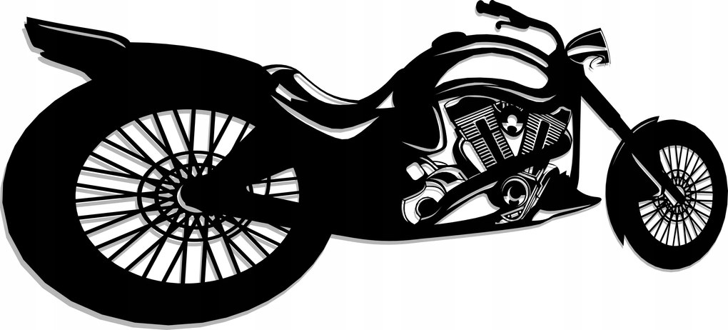 Áttört Falikép Motorkerékpár 80CM 3D