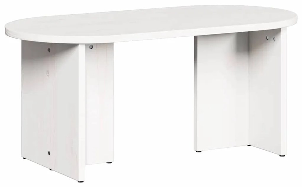 Dohányzóasztal Fehér 80 x 39.5 x 35 cm Tömör fenyőfa