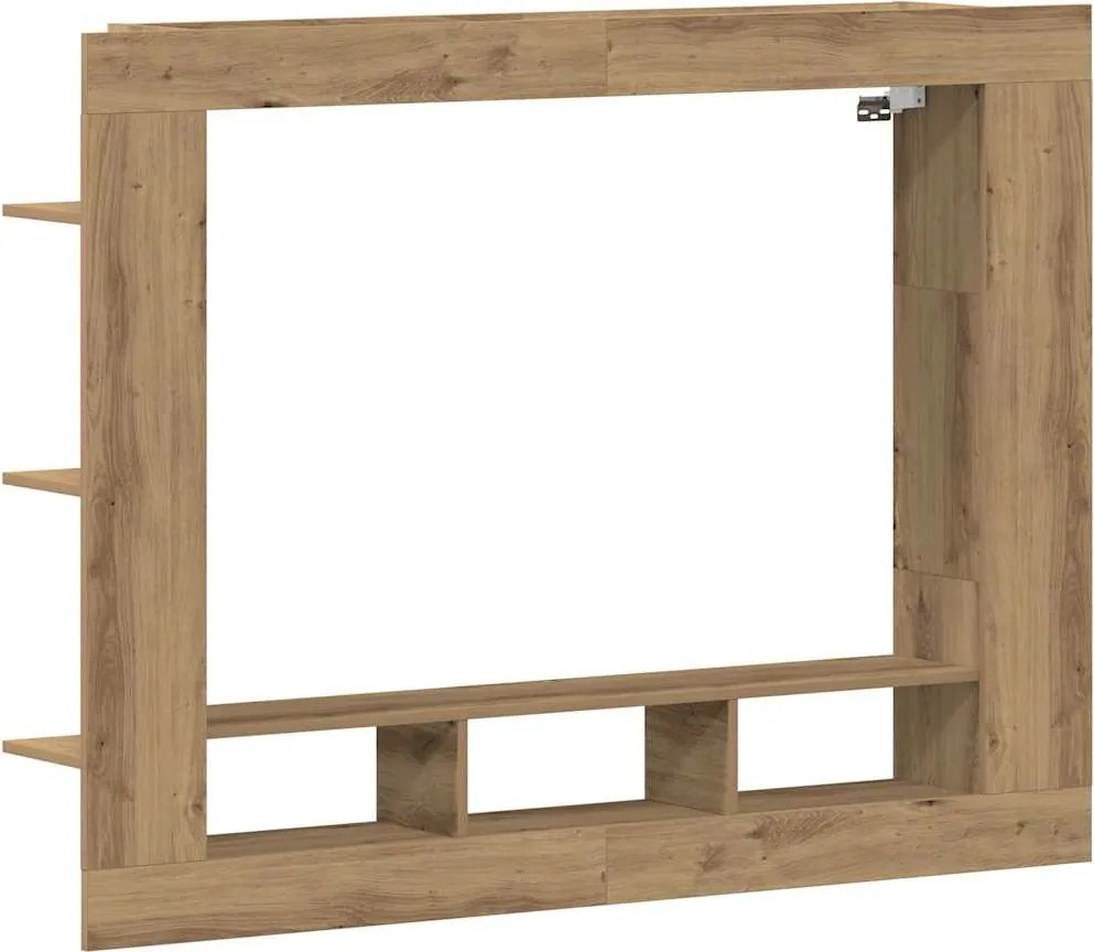 vidaXL TV szekrény kézműves tölgy 152 x 22 x 113 cm Faanyag