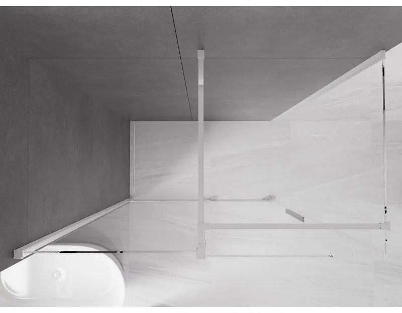 Mexen Velar, tolóajtós zuhanykabin 150 (ajtó) x 70 (fal) cm, 8mm átlátszó üveg, króm profil, 871-150-070-01-01