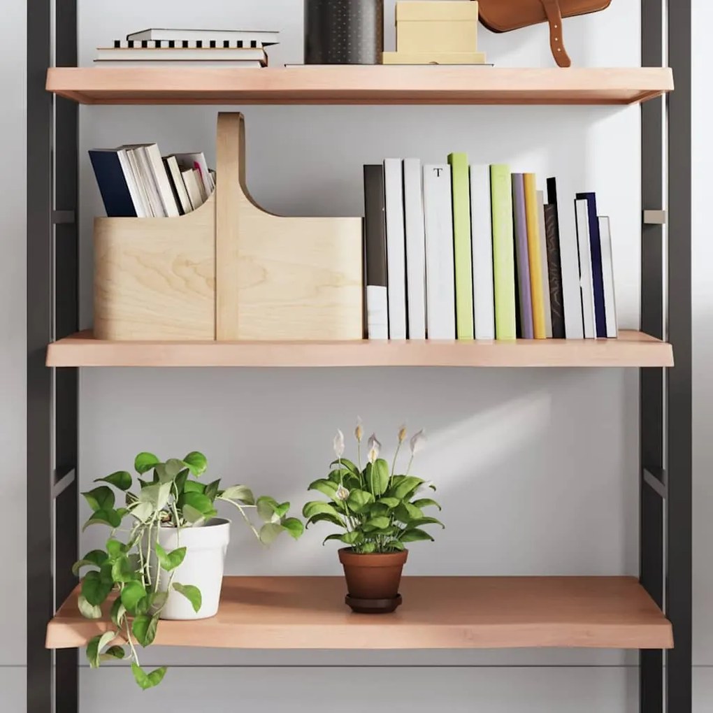 világosbarna kezelt tömör tölgyfa fali polc 100x50x(2-4) cm