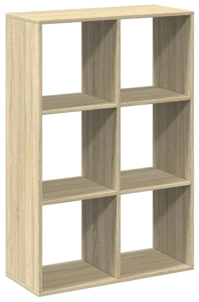 sonoma tölgy szerelt fa elválasztó könyvespolc 69,5x29x103,5 cm