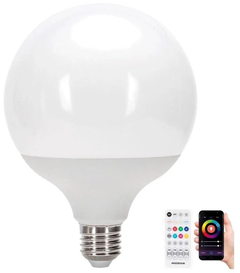 Aigostar B.V. LED RGBW Dimmelhető izzó MESH G120 E27/18W/230V 6500K + távirányító - Aigostar AI1466