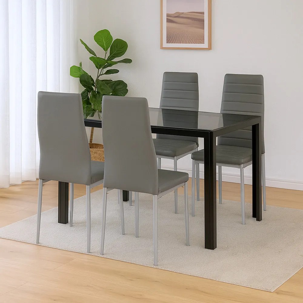 Rowan 4+1 étkező garnitúra szürke-szürke