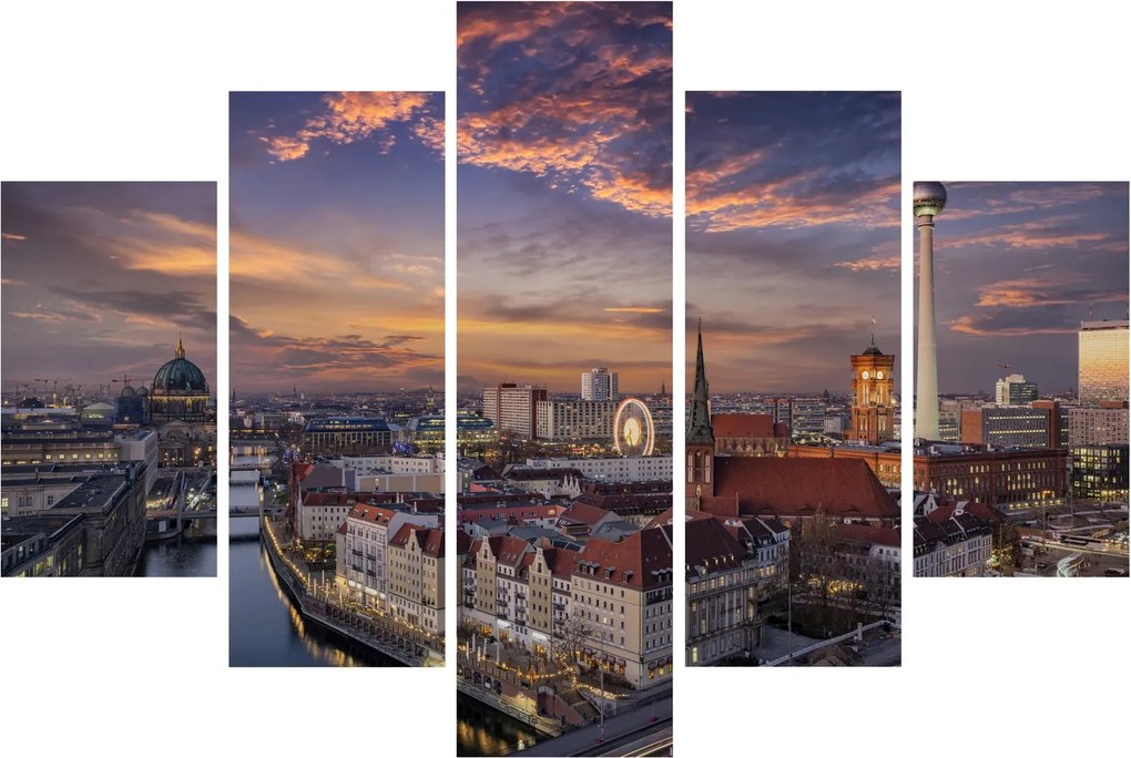 Kép - Naplemente Berlin felett (150x105 cm)