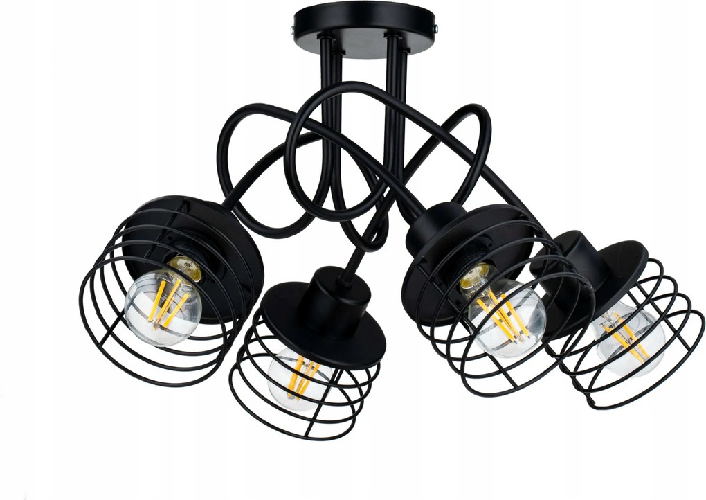 Mennyezeti Lámpa Függő CSillár Loft plafon drót 4