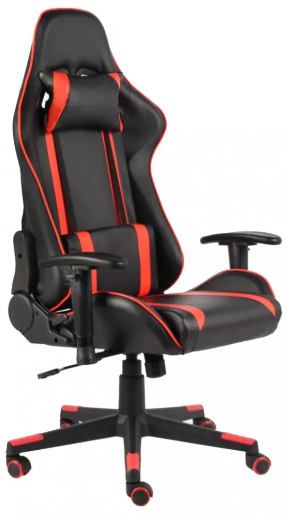piros PVC forgó gamer szék