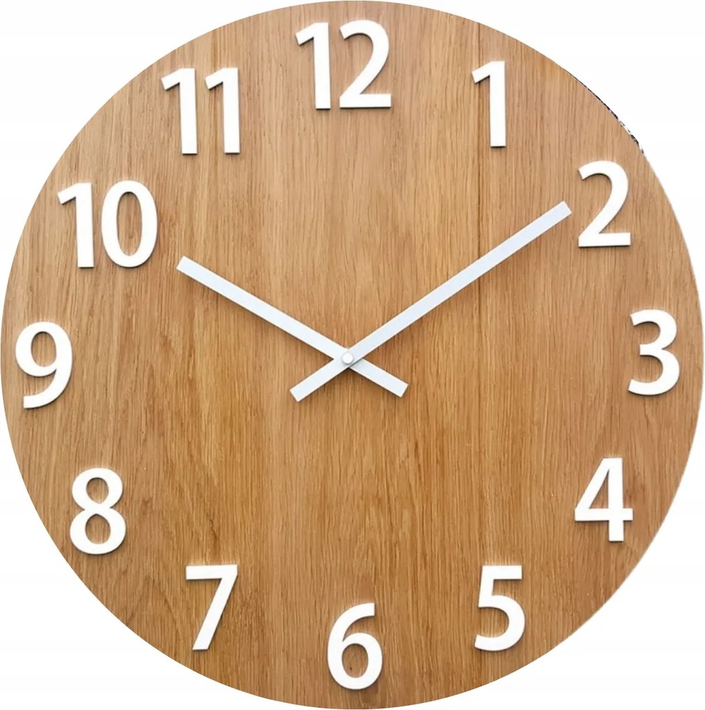 Falióra Fa Tölgy Akril Amadeus Wood 49cm Kerek