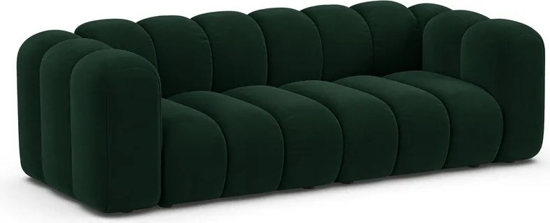 Sötétzöld kanapé 228 cm Lupine – Micadoni Home