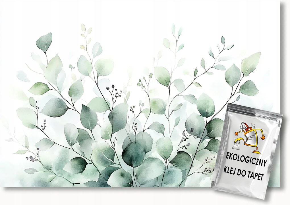Fotótapéta Flizelina Akvarell Növény Eukaliptusz Levelek Boho 150x105 ragasztó