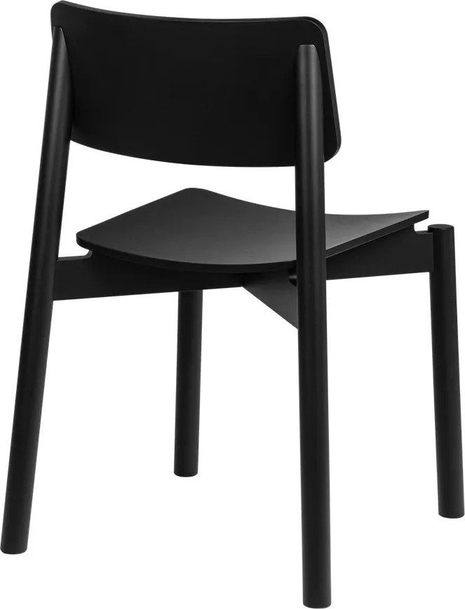 Fekete rakásolható étkezőszék Wem – noo.ma