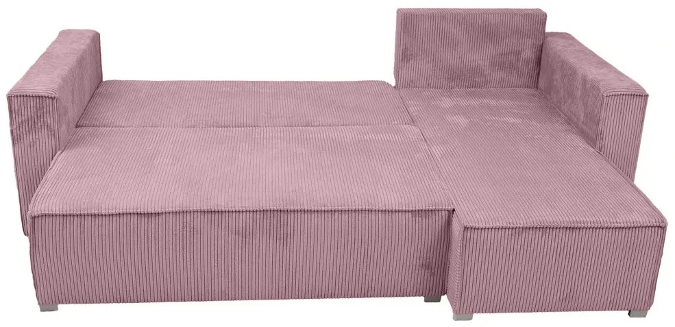 Világoslila sarokkanapé SMART COSARO, kétoldalas + 2 párna INGYEN