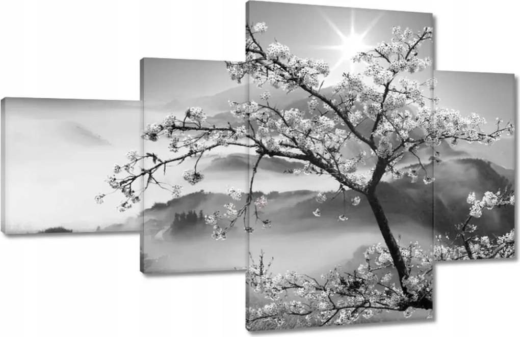 Vászonkép 130x80 Virágzó cseresznye Japán