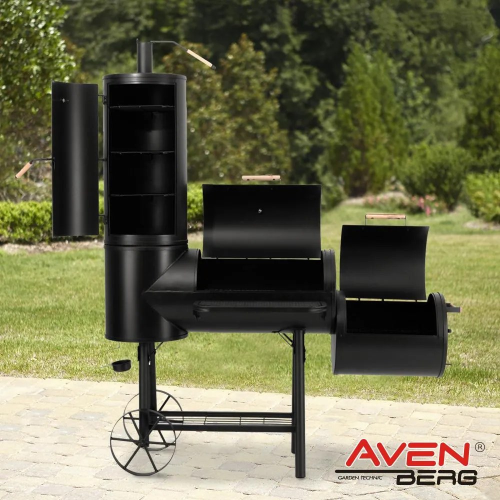 LOKOMOTIVA AVENBERG BBQ MASTER Kerti grill füstölővel