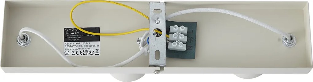 Modern mennyezeti spotlámpa bézs színben, 3 lámpás, állítható - Jeana