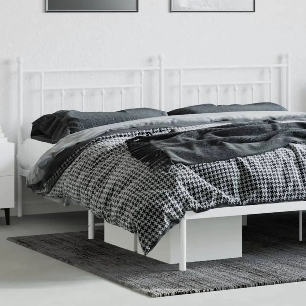 fehér fém fejtámla 200 cm