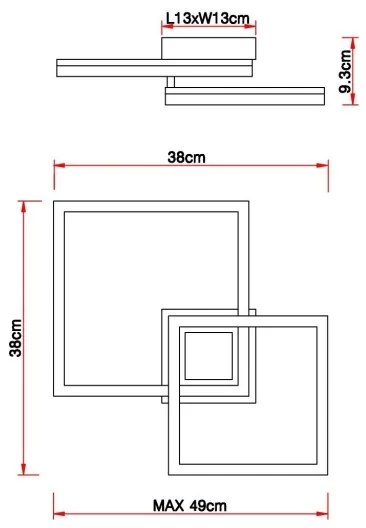 Globo 67297D2 - LED Mennyezeti lámpa BEATRIX LED/18W/230V