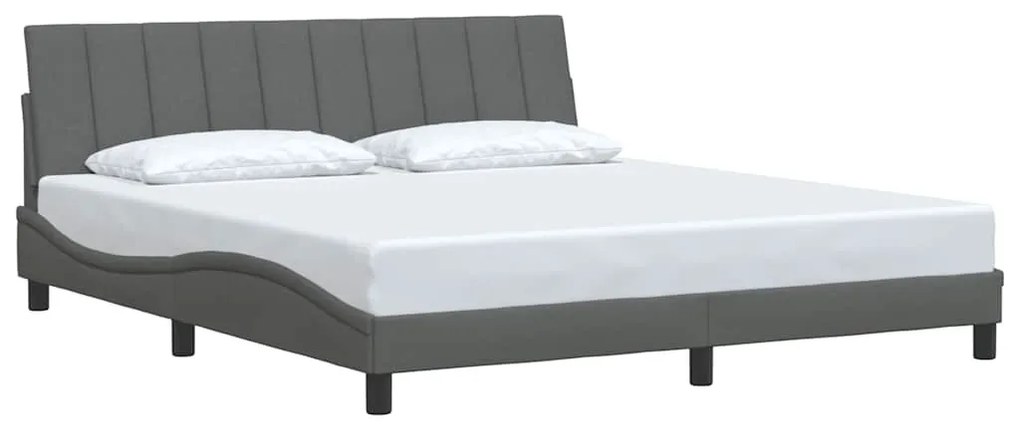 sötétszürke szövet ágykeret matrac nélkül Hanko 180 x 200 cm