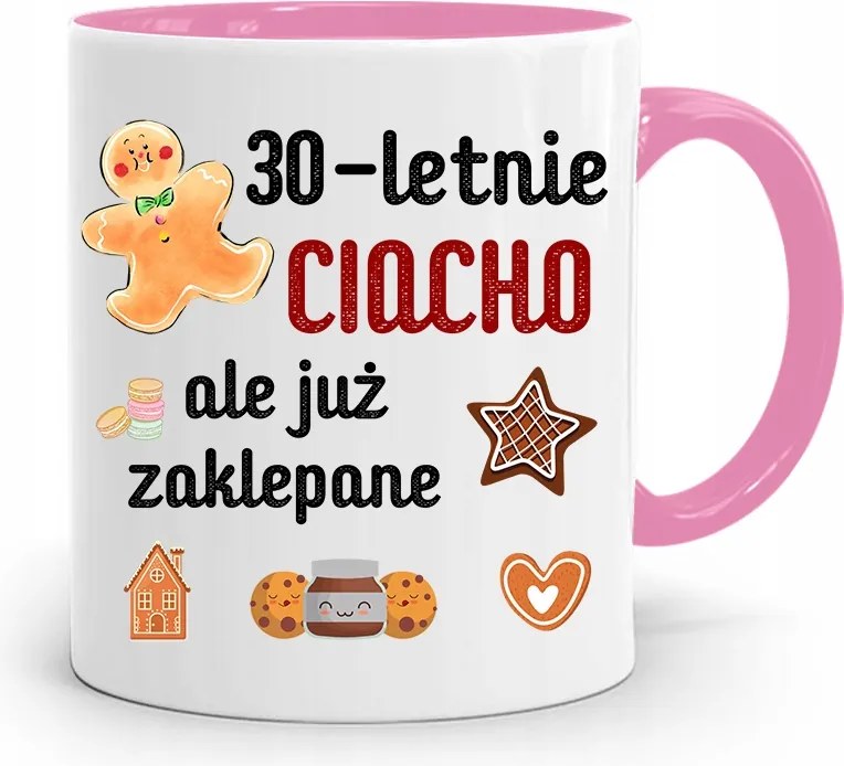 Születésnapra 30 30. 30-as Bögre Rózsaszín Ajándék fényképes nyomattal