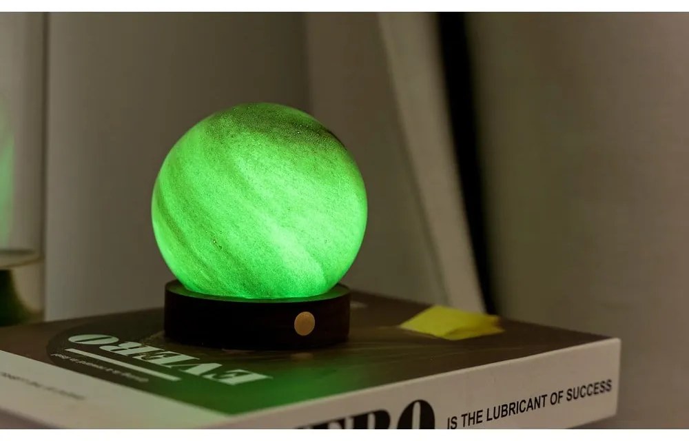 Sötétbarna USB fénydekoráció ø 8 cm Sand Storm – Gingko