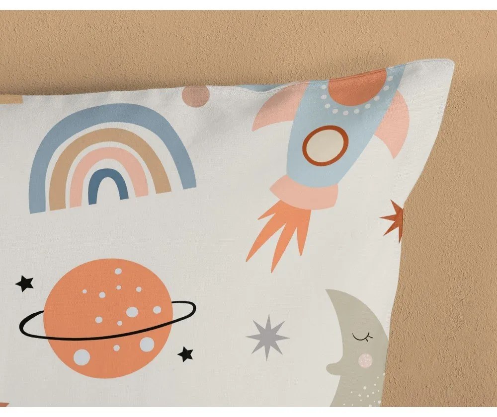 Kék-bézs pamut gyerek ágyneműhuzat babaágyhoz 100x135 cm Eclips – Good Morning