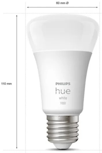 KÉSZLET 2x LED Dimmelhető izzó Philips Hue WHITE E27/9,5W/230V 2700K