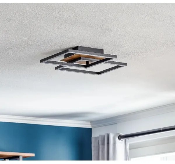 Briloner 3210-014 - LED Dimmelhető mennyezeti lámpa FRAME 2xLED/11W/230V barna