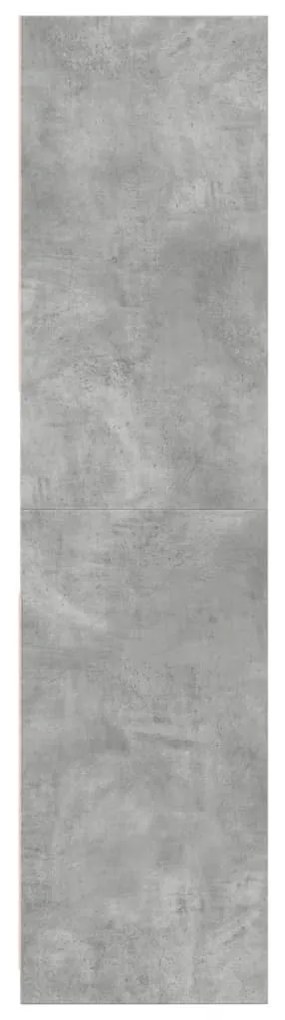 betonszürke szerelt fa ruhásszekrény 80 x 50 x 200 cm