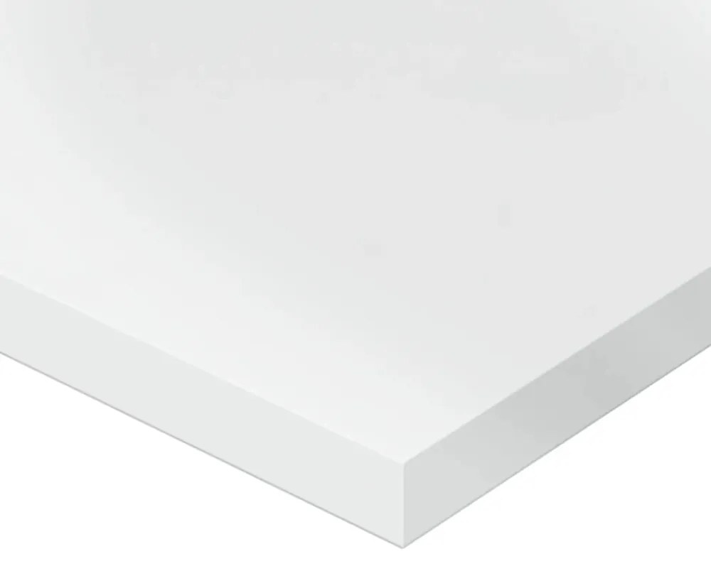 4 db magasfényű fehér szerelt fa könyvespolc 40 x 20 x 1,5 cm