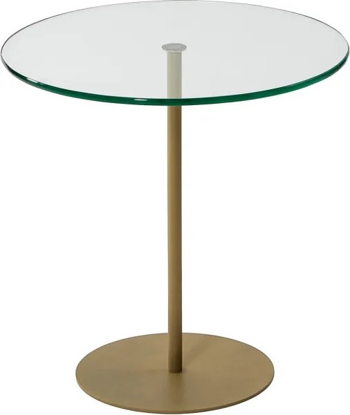 Üveg dohányzóasztal, arany, 50 cm