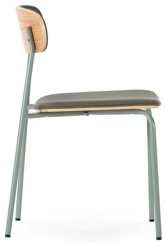 Sötétzöld kárpitozott rakásolható étkezőszék szett 2 db-os Saula – Marckeric