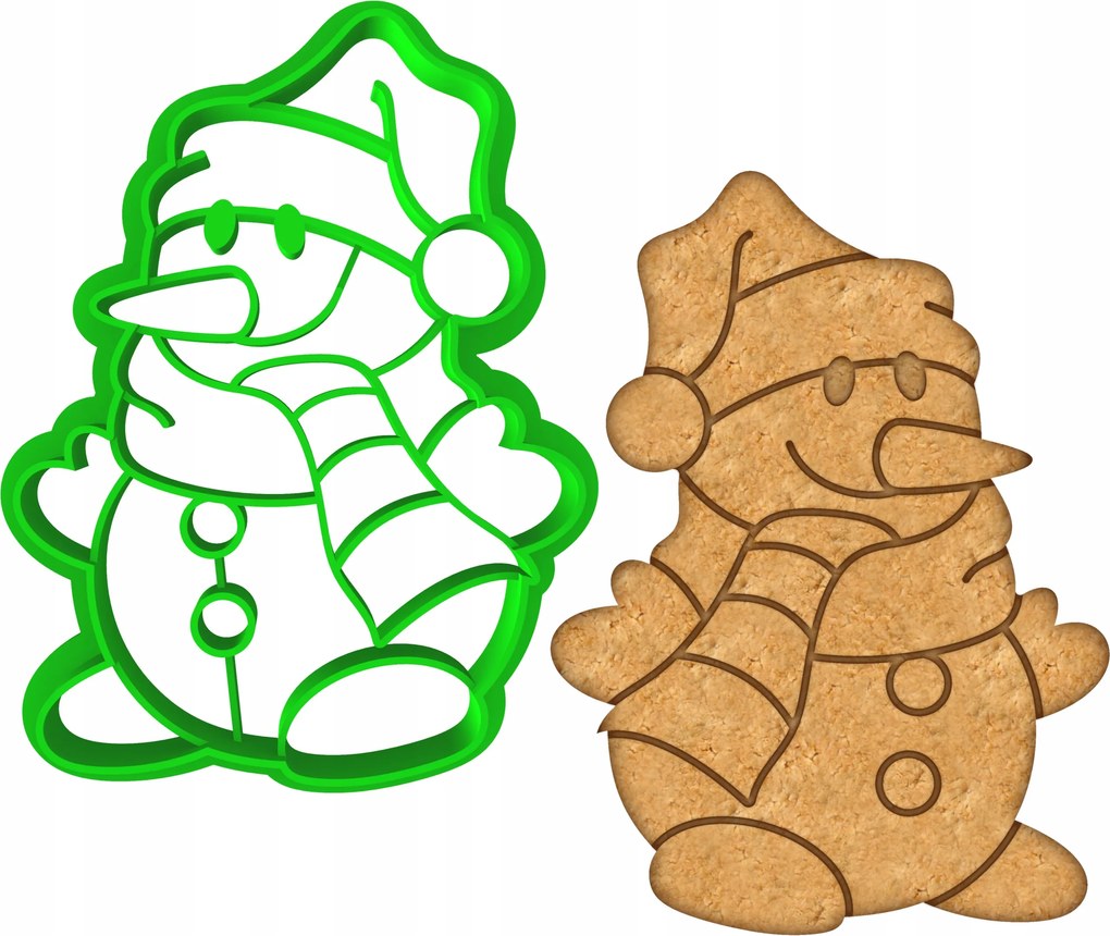 Karácsonyi Forma Mézeskalács lyukasztó Karácsony Hóember 8cm