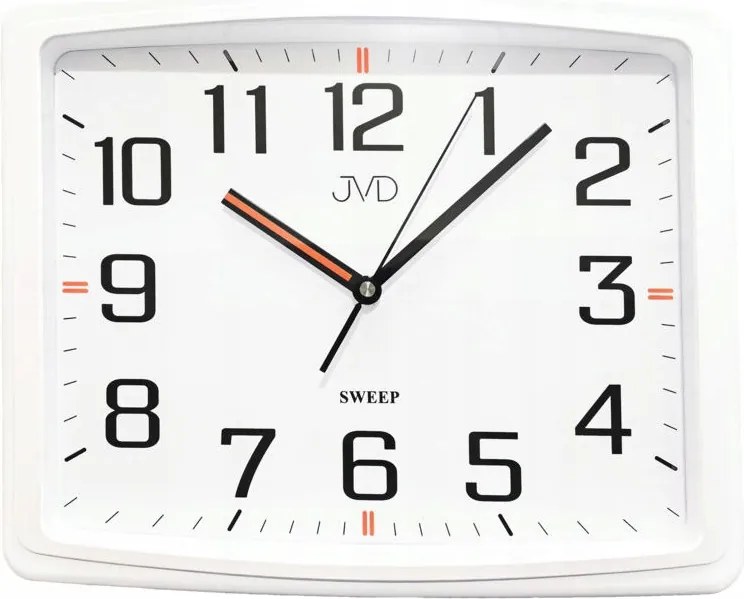 Elegáns Fehér Jól Olvasható Csendes Falióra Jvd HX2497.1 37x30 cm