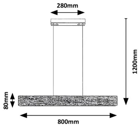Rabalux 3091 - LED Csillár zsinóron CINNAMON LED/34W/230V
