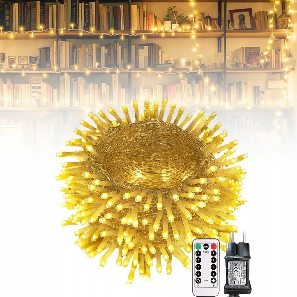 35M Karácsonyfa Lámpák 350 Led Fehér Meleg Karácsonyi Világítás Zew/wew