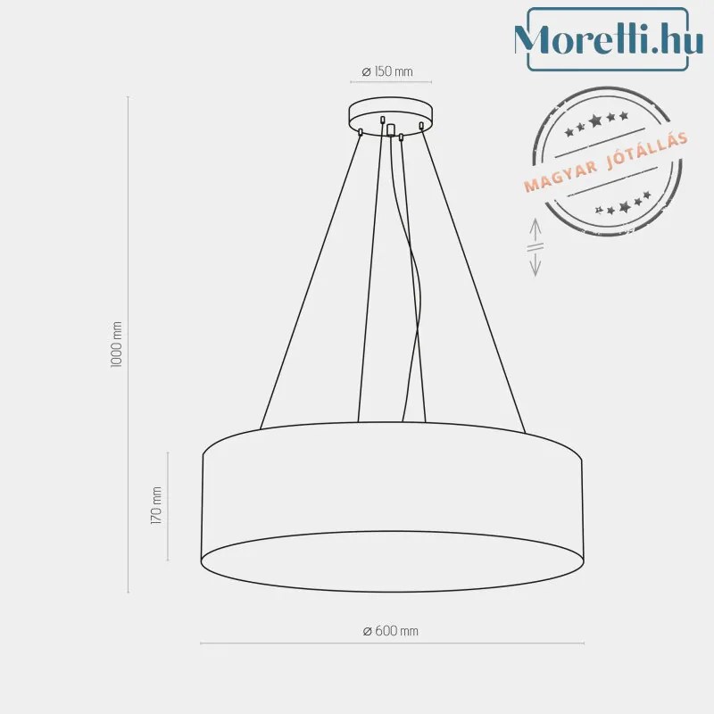 TK LIGHTING 4247 ESTONIA Ernyős Függesztett LámpaE27 IP20