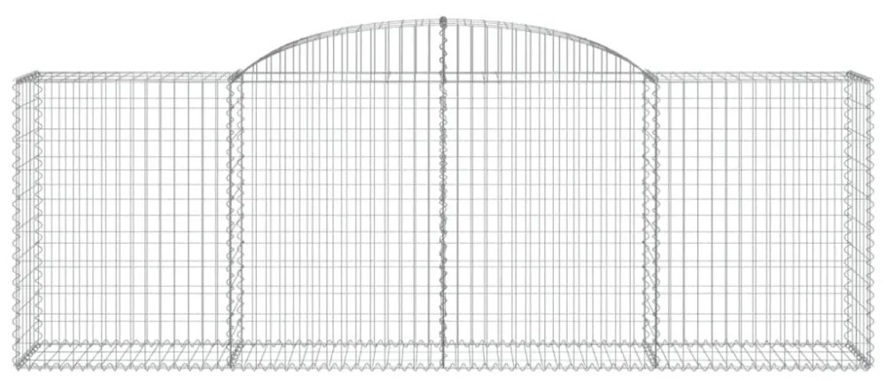9 db íves horganyzott vas gabion kosár 300 x 50 x 100/120 cm