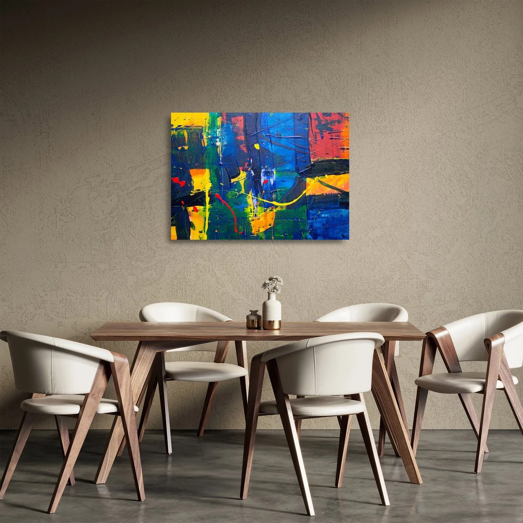 Kép - Absztrakció (üvegen) (70x50 cm)