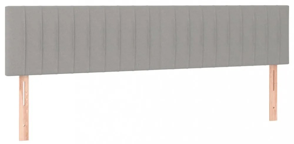 2 db világosszürke szövet fejtámla 100x5x78/88 cm