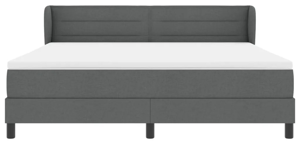 Boxspring Ágy Matrac Szürke 180x200 cm Anyag