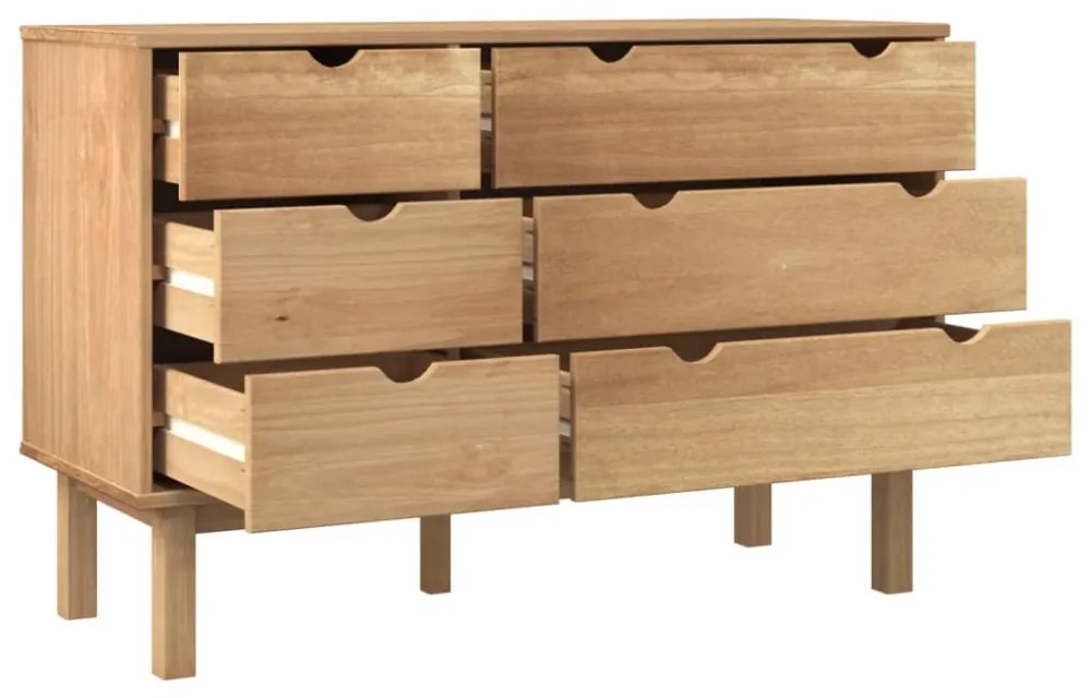 OTTA tömör fenyőfa fiókos szekrény 111x43x73,5 cm